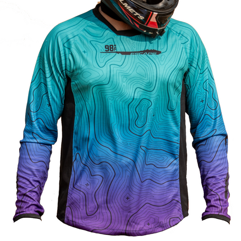 Moto Jersey Escape Canyon Series Light Blue & Purple